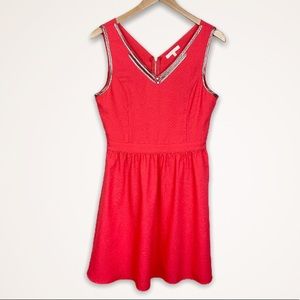 Under Skies Boutique Beaded Coral Cocktail Dress